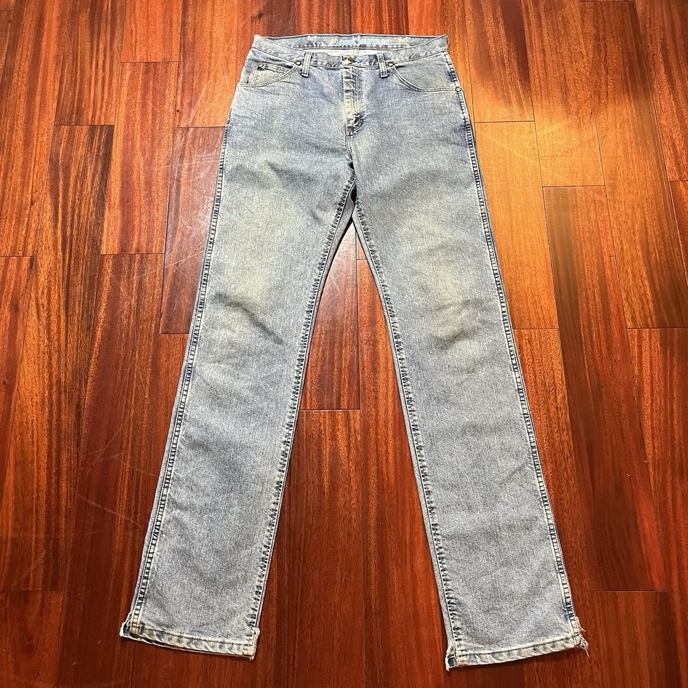 Wrangler Jeans Men 32x36 Blue Light Wash 47 Cool Vantage 47MCVLS Cowboy Cut READ